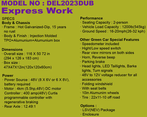 Green Car Express Work